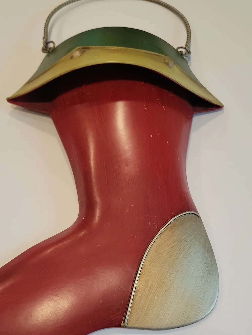 Southern Living at Home Metal Stocking Door Hanger Christmas Red Green Gold